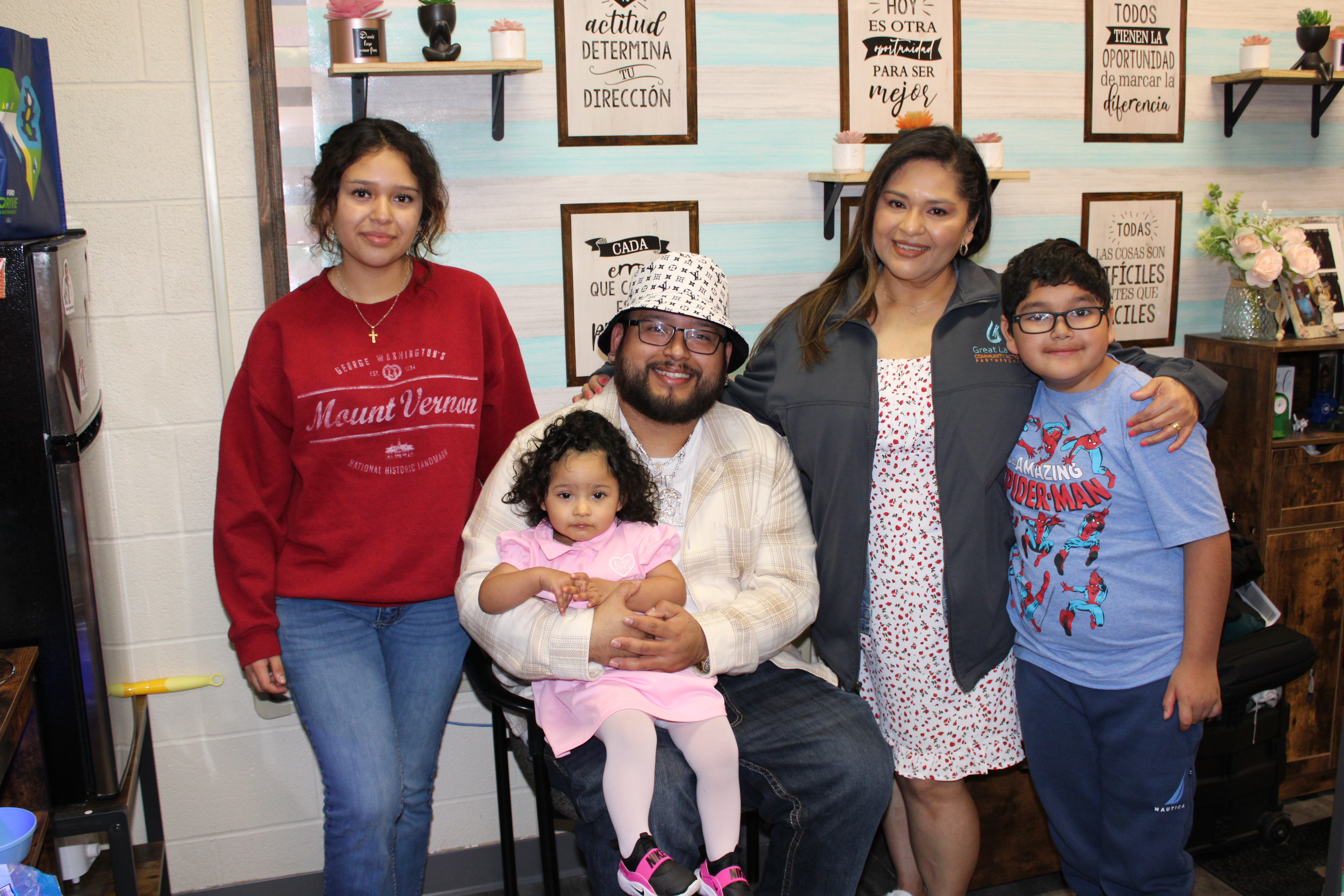 MSHS Family Advocate poses with her family