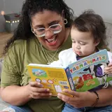 Mother and child in home-based program